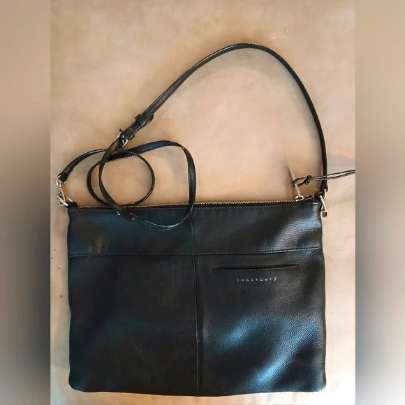 Sanctuary 100% Leather Black Large Festival Crossbody Boho Purse-GUC - Picture 14 of 14